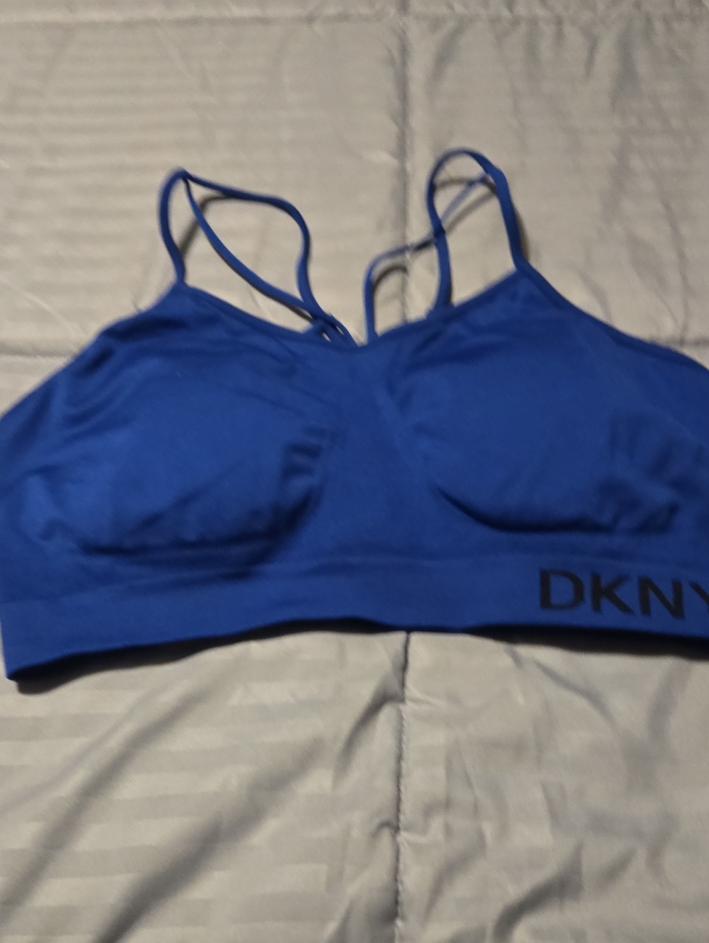 DKNY Royal Blue Seamless Sports Bralette